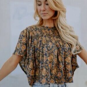 Free People Ruffled Up Top